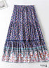 Boho Skirts in Floral Rosa Violet For Women